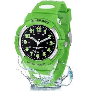 GUUMUXIN Orologio per bambini, orologio da bambino, orologio analogico per bambini, per adolescenti digitali e esterni, multifunzione, 3 ATM, impermeabile, in silicone, per ragazzi e ragazze