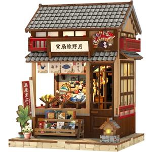 Cutefun Book Nook Kit - Kit DIY in miniatura per adulti - book nook japan casetta - DIY Case delle bambole, Regalo per adulti amanti della lettura (Tsukino Eogi-dou)