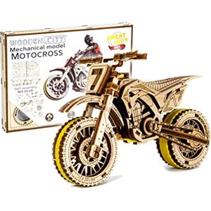 Wooden.City Kit Modello In Legno Per Costruire - Motocross - Meccanico - Compleanno Per Adolescenti E Adulti - Puzzle 3D Giocattolo Fai Da Te - Taglio Laser