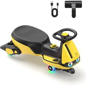 FanttikRide N10 Classic Macchina Elettrica per Bambini, Mop Rimovibile | Pedale, Ruote Luminose, Ricarica Type-C, Bluetooth, Sistema Antiribaltamento, per Bambini 3+ Anni, Portata 68 kg