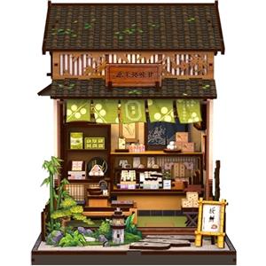 Cutefun Book Nook - DIY Case delle bambole, book nook japan per Adulti, Artigianale di Tiny House, Adorabile Negozio di Dolci Giapponese, Regalo per Donne che Amano i Libri(Kanmi-dokoro Kurihara)
