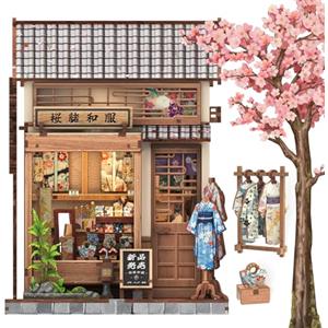 Cutefun Book Nook Japan - Puzzle 3D per adulti - Casa in miniatura in stile giapponese per decorazione, Ottimo regalo per amanti dei libri e hobbisti, Artigianato rilassante per adolescenti 14