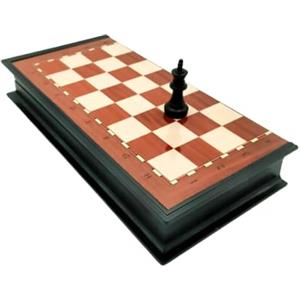 GUTEINTE Scacchiera Magnetica Portatile, Portatile Scacchiera Magnetica Chess Dama Scacchi Pieghevole da Viaggio per Adulti e Bambini (classico 20cm, Marrone Chiaro)