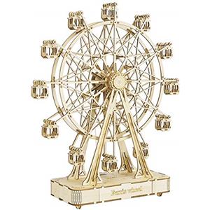 Rolife Puzzle 3D in Legno Tagliato a Laser Ruota Panoramica Girevole con la musica Kit Artigianale Per Adulti