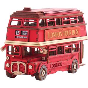 Rolife Puzzle 3D Legno London Tour Bus Smodellismo da Costruire Adulti für Kinder Spielzeug Regalo Rompicapo Adulti Modellino DIY Kit Fai Da Te Creativo TGM02
