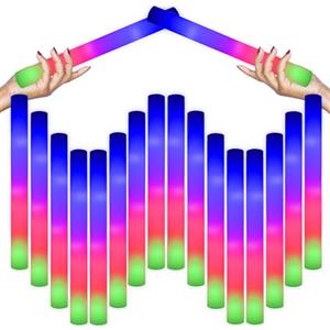 YYYuYong 118 Pezzi bastoncini luminosi led,3 Colore bastoni luminosi,3 modalità lampeggianti,Bastoncini di schiuma led,Bastoncini luminosi per Pasqua Matrimonio Compleanni Halloween Natale