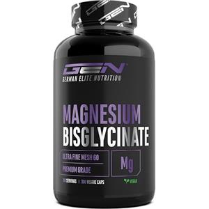 GEN GERMAN ELITE NUTRITION Magnesio Bisglicinato - 300 Capsule | 330 mg di Magnesio per dose giornaliera - Premium: Core Chelate® - Magnesio Chelato con Ultra Fine Mesh 60 - Vegano