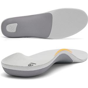 Leebey Solette Ortopediche Uomo Donne Supporto per Arco Plantare Piede Piatto Scarpe Plantari Ortopedici per Fascite Plantare, Sperone Calcaneare, Piedi Piatti, Dolore al Piede Grigio 41/42 EU