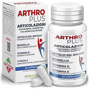 Innbiotec Pharma Artiglio del Diavolo per Articolazioni con Vitamina E, Glucosamina e Condroitina - MSM Integratore - Collagene - Boswellia serrata | Supporta la Salute Articolare - Collagene Integratore
