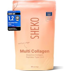SHEKO Collagene Idrolizzato in Polvere - Bovino Tipo 1, 2 e 3 - 450 g | Peptidi di collagene bovino · Gusto neutro e alta solubilità · Senza additivi ne lattosio · 450 g · Made in Germany