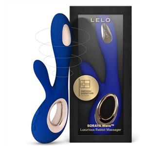 LELO SORAYA Wave Vibratore Rabbit Lussuoso con Tecnologia Wavemotion, Sex Toy per Stimolazione Interna ed Esterna, Vibratori Clidoride Donna, Vibratoreper Donna, Midnight Blu