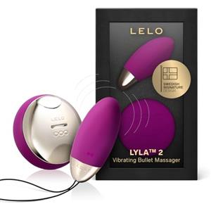 LELO LYLA 2 Massaggiatore a Proiettile per Adulti, Massaggiatore Portatile in Silicone con Tecnologia SenseMotion e Telecomando, Mini Vibratore, Stimolatore Clitorideo, Deep Rose