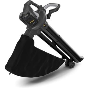 Alpina AVS 20 Li Kit Aspiratore-Trituratore A Batteria, 600 W, 2 Batt. 20V 4Ah + Caric. - Sacco 45 L, Design Leggero Ed Ergonomico - Per Giardino E Pacciamatura