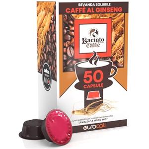 Eurocali 50 Capsule Ginseng Compatibile con Lavazza A Modo Mio Bevanda Solubile per Baciato Caffè Linea Desiderio