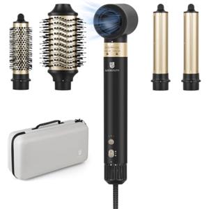 webeauty Phon Capelli Professionale 6 In 1, Spazzola Rotante per Capelli | 110,000 GIRI/MIN, 1400W, Asciugacapelli Ionico, 2 Arricciacapelli Automatico, Senza Danni Da Calore, Asciugatura Rapida