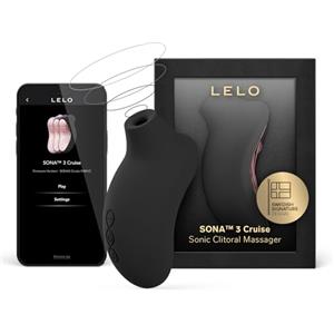 LELO SONA 3 Cruise Massaggiatore Sonico Femminile con App Bluetooth, Succhia Clitoride per Donna, Stimolatore per Clitoride 12 Modalità con Più Potenza e Tecnologia a Onde Soniche, Vibratore, Black
