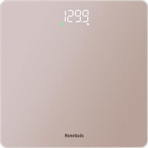 Homebuds Bilancia Pesapersone, Precisione 0,05kg Dalla Nostra Fabbrica Professionale Dal 2001, Bilancia Digitale Step On e LED Bianco per Una Facile Visualizzazione, 3*AAA Incluse, 182kg, Oro Rosa