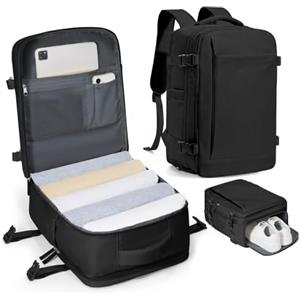 BJLFS Zaino Ryanair 40x30x20 Zaino da Viaggio Aereo Zaino Casual Donna | Bagaglio a mano 40x30x20 con porta scarpe Borse da Cabina per Wizzair Zaini Impermeabile per laptop da 16 pollici Uomo