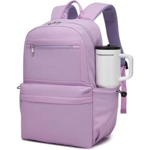 KONO Zaino Scuola Adolescenti Leggero Porta PC 15,6 Pollici Unisex Viola | Grande Capacità con Tasche Multiple, Zaino Funzionale dal Design Moderno e Stile Giovanile per Studenti, Scuola e Università