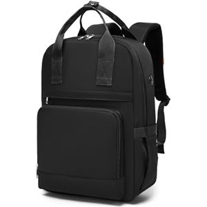 KONO Zaino Donna Porta PC 15,6 Pollici, Impermeabile e Antifurto | con Porta USB di Ricarica, Grande Capacità, Zaino Casual per Università Lavoro Viaggio, Nero