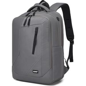 KONO Zaino Porta PC 15,6 Pollici, Antifurto e Impermeabile Zaini per PC Portatili Leggero per Lavoro, Viaggi, Università e Affari, Zaino Multifunzionale per Uomo e Donna - Grigio