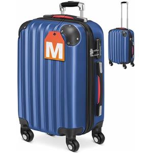 Monzana Valigia a Guscio Rigido M Trolley Lucchetto 4 Ruote Bagaglio Manico Telescopico Alluminio
