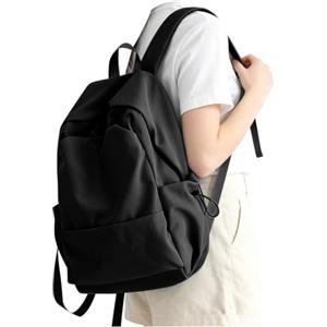 HYC00 Zaino Scuola Media Ragazza Zaino da Scuola Superiore Leggero Zainetto | Impermeabile Zaino Laptop Donna Zaino Università Casual Zaini Cartella per Scuola Viaggio Lavoro School Backpack Girls,A-Nero
