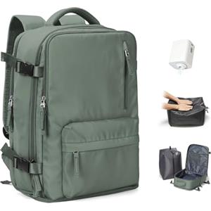 BJLFS Zaino Ryanair 40x30x20 Sottovuoto con Pompa Zaino da Viaggio Ryanair | Borse da Cabina per Ryanair con Tasca Antifurto Bagaglio a mano Easyjet Sottovuoto Impermeabile Zaino Laptop 16 Pollici