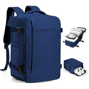 SZLX Zaino Ryanair 40x30x20 Sottovuoto con pompa Zaino da Viaggio 40x30x20 Sottovuoto Bagaglio a Mano Wizzair Vueling Donna Uomo Borse da Cabina per Laptop 14 Pollici Impermeabile con scomparto scarpe