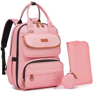 KONO Zaino Fasciatoio Neonato per Pannolini Grande Capacità Mamma Papà | Borsa Passeggino con 18 Tasche, Portaciuccio Rimovibile, Cinghie per Passeggino, Tasche Termiche, per Maternità e Viaggio