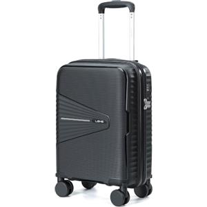 Lekesky Valigia Cabina 16 Pollici, PP e Lucchetto TSA, 55x35x23 cm, Nero | Valigia Rigida in Polipropilene (PP), Trolley Rigido con Lucchetto TSA e 4 Ruote Rimovibili, Ideale per Viaggi Brevi