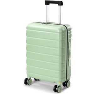 Lekesky Valigia Bagaglio a Mano 55x40x20, Trolley Cabina Rigido 40L TSA | ABS antigraffio, verde salvia, 4 ruote 360° rimovibili, 2,9 kg, per Ryanair EasyJet, viaggi brevi e weekend