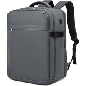 KONO Zaino 40x20x25 Ryanair Bagaglio a Mano 20L, Zaino da Viaggio Aereo | Antifurto Borsa da Cabina, Leggero Impermeabile con Scomparto Laptop 15.6 Pollici, per Uomo Donna Viaggi Weekend, Grigio