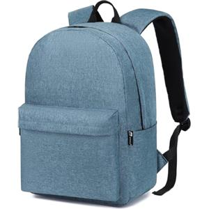 KONO Zaino Scuola Leggero, Zaino Uomo Donna, Zaino Università | Porta PC 15,6 Pollici, Zaino Casual da Viaggio e Lavoro, Tasche Multiple, Grande Capacità, Tinta Unita, Semplice e Classico