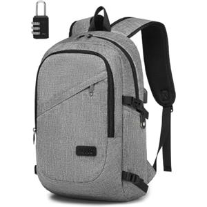KONO Zaino Porta PC 15.6/17.3 Pollici con Porta USB, Zaino da Lavoro Uomo Impermeabile per Università Viaggi Aereo, Design Elegante
