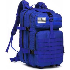 GUJOIN Zaino Tattico 50L Impermeabile, Nylon Resistente per Pesca, Caccia, Escursionismo, Campeggio Militare (Blu)