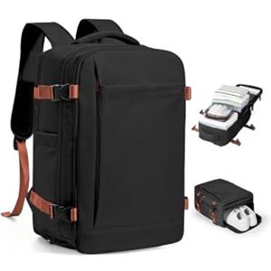 SZLX Zaino Ryanair 40x30x20 Sottovuoto con pompa Zaino da Viaggio 40x30x20 Sottovuoto Bagaglio a Mano Wizzair Vueling Donna Uomo Borse da Cabina per Laptop 14 Pollici Impermeabile con scomparto scarpe
