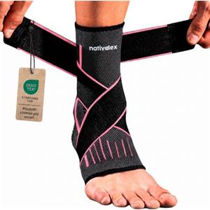 NativoDex Cavigliera Sportiva per Distorsione, Tutore Ortopedico | Fascia Elastica Regolabile con Straps · Ideale per Calcio e Corsa · Tendine d'Achille e Fascite Plantare · Per Uomo e Donna