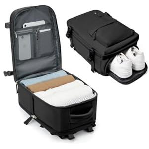 BJLFS Borse da Cabina per Ryanair 40×30×20 Bagaglio a Mano Easyjet Borsa Zaino da Viaggio, Zaino da trekking,Zaino Casual per laptop,Nero