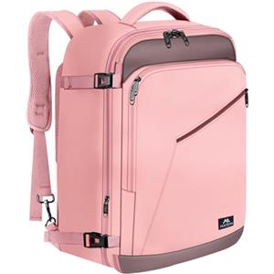MATEIN Zaino Ryanair 40x30x20, Espandibile Zaino da Viaggio, Zaini 40x30x20 | Zaino da Viaggio, Multitasche Bagaglio a Mano 40x30x20 Aereo Compatto, Leggero Travel Bag per Ryanair, Wizz Air, Grigio Rosa