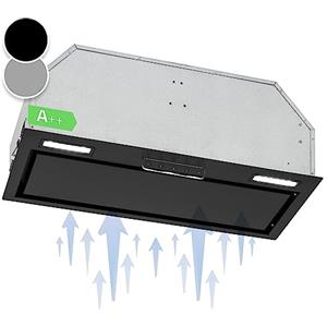 Klarstein Cappa Aspirante, Cappa Cucina con Filtro Cucina in Alluminio Lavabile in Lavastoviglie, Incasso con Flusso d'Aria 380 m³/h, Luci LED, Sottopensile Touch Control