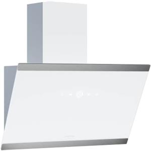 Klarstein FlashLine - Cappa da Cucina da 60cm, Cappa Inclinata, Touchscreen, 578 m³/ora, Efficienza Energetica A++, LED, Silenziosa: 34,5 dB, Bianco, Scarico & Ricircolo