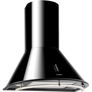 Klarstein Lumio Neo - Cappa Aspirante Retro, Cappa a Parete, 60 cm, Classe Energetica A, Aspirante/Filtrante, 3 Livelli di Potenza, max. 615 m3/h, Acciaio Inox, Nero