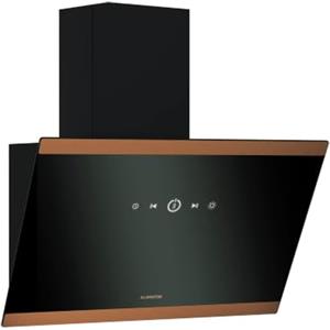 Klarstein FlashLine 60 - Cappa da Cucina, Touchscreen, 578 m³/ora, Efficienza Energetica A++, LED, Silenziosa: 34,5 dB, Nero & Rame, Scarico & Ricircolo