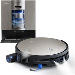ECOVACS X12S OMNICYCLONE Robot Aspirapolvere Lavapavimenti 27.000 Pa | Pulizia Potente e Continua, Rimuove Macchie, Polvere e Peli, Anche Lungo Bordi e Tappeti, Rullo Smart Esteso, Anti-Groviglio