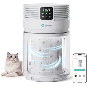 Lefant A1 Pro Purificatore d'Aria con Filtro HEPA,CADR350 m³/h,Sensor PM2,5 | Depuratore per casa con APP, Filtro Carboni Attivi, Pulizia a 360°, 108m², 28dB, Pet-friendly, anti fumo peli odori allergie