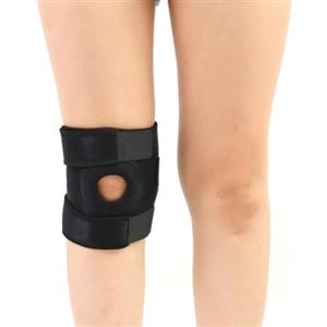 GUTEINTE Tutore per Ginocchiera Rotula, Ginocchio Support Bandage, Supporto Fascia per Sport e Dolori Muscolari, Regolabile, Unisex (1, Nero intenso, Taglia unica)