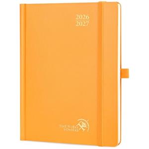 POPRUN Agenda 2026 2027 Settimanale Verticale 16,4 x 21,8cm | Diario Scuola, 17 Mesi da Ago.2026 a Dic.2027, Copertina Rigida, Carta Spessa da 80 GSM(Arancione)