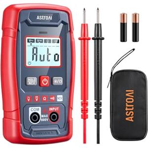 AstroAI Tester Elettricista 4000 Conteggi Multimetro Digitale Professionale | Multimetro a Portata Automatica, Voltmetro, Misura Rapidamente e Con Precisione la Tensione CA/CC Resistenza e Continuità
