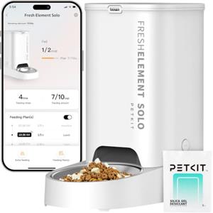 PETKIT Distributore Automatico Cibo Gatti, 3L Distributore Automatico Cibo Cani,2.4G WiFi,1-10 Pasti,1-15 Giorni,Ciotola in Acciaio Inox 304,Tecnologia Fresh Lock